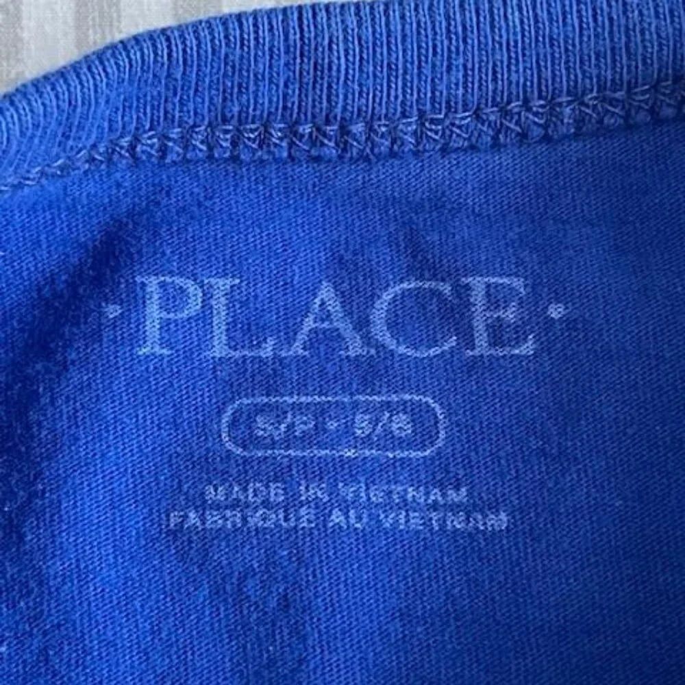 Boy's Children's Place Blue Take Control Gamer Graphic Tee Size 5/6 Blue cotton